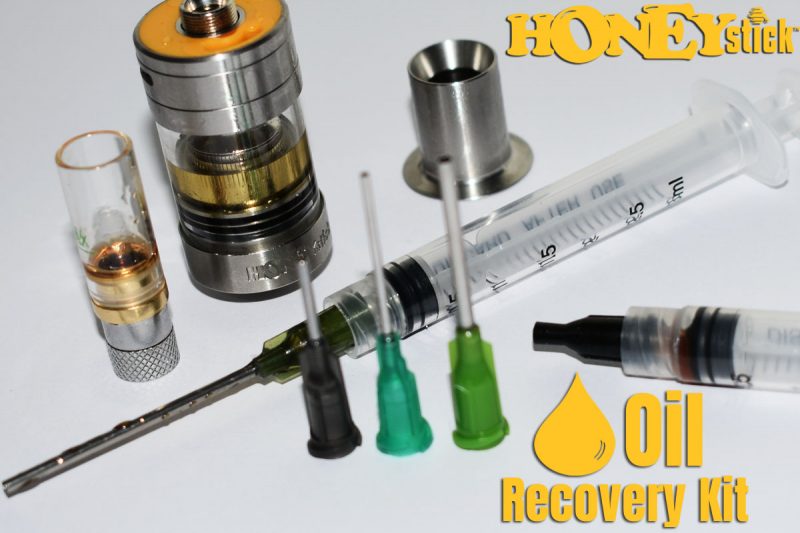 The process of removing oil from vape cartridge.